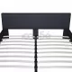 Рамка за легло с LED, черна, изкуствена кожа, 160x200 cм