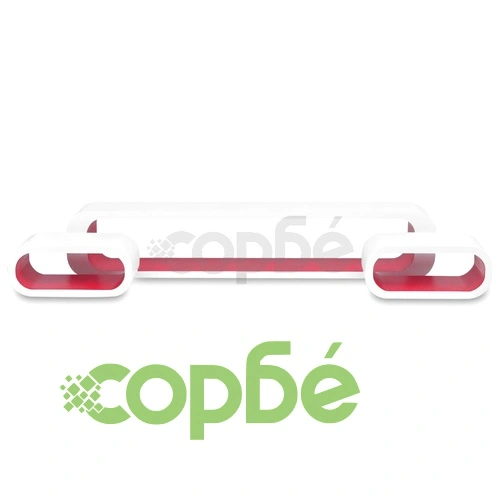 Стенни рафтове за съхранение на книги / DVD, МДФ, 3 бр, бяло-червено ➤ топ цена ➤ sorbe.bg