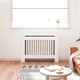 Бяла MDF декоративна решетка за отопляващ радиатор, 112 см