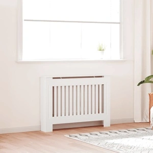 Бяла MDF декоративна решетка за отопляващ радиатор, 112 см