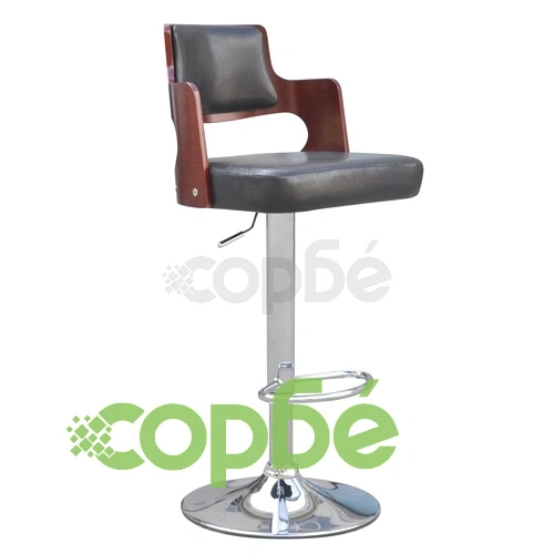 Бар табуретки, 2 бр, черни, изкуствена кожа ➤ топ цена ➤ sorbe.bg