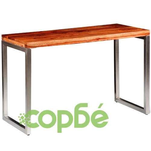Трапезна маса/бюро, масивно дърво, стоманени крака ➤ топ цена ➤ sorbe.bg