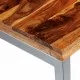 Трапезна маса/бюро от масивно шишамово дърво, стоманени крака