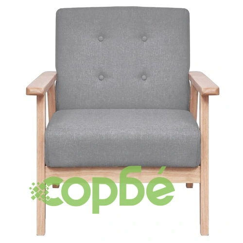 Фотьойл, светлосив, текстил ➤ топ цена ➤ sorbe.bg