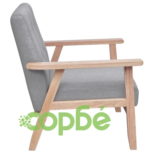 Фотьойл, светлосив, текстил ➤ топ цена ➤ sorbe.bg