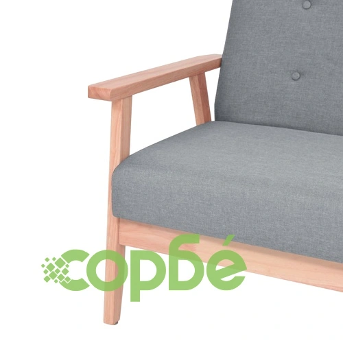 Фотьойл, светлосив, текстил ➤ топ цена ➤ sorbe.bg