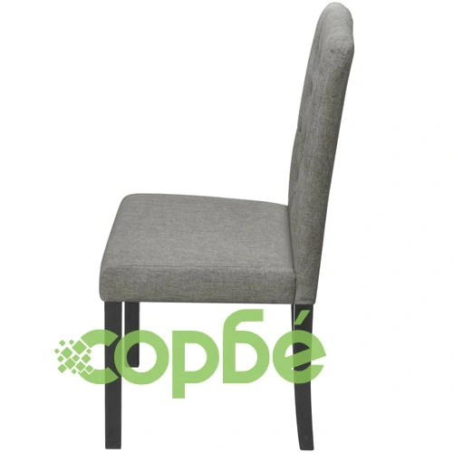 Трапезни столове, 2 бр, сиви, текстил ➤ топ цена ➤ sorbe.bg