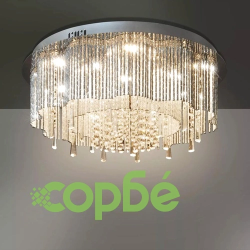 Кристален LED полилей за таван, диаметър 55 см  ➤ топ цена ➤ sorbe.bg
