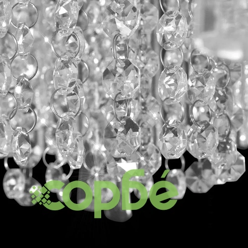 Кристален LED полилей за таван, диаметър 55 см  ➤ топ цена ➤ sorbe.bg
