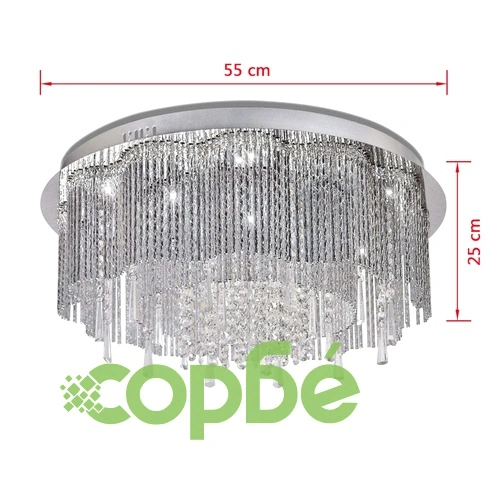 Кристален LED полилей за таван, диаметър 55 см  ➤ топ цена ➤ sorbe.bg