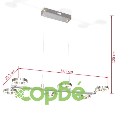 LED полилей с 6 кръгли лампи ➤ топ цена ➤ sorbe.bg