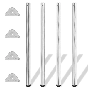 4 крака за регулиране на височината на маси, хром, 1100 мм