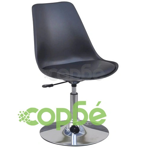 Въртящи се трапезни столове, 4 бр, черни, изкуствена кожа ➤ топ цена ➤ sorbe.bg