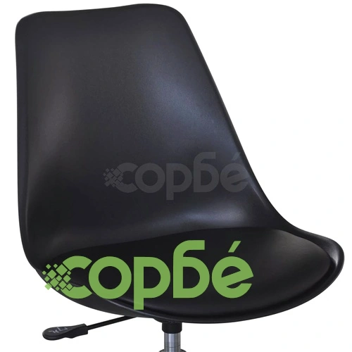 Въртящи се трапезни столове, 4 бр, черни, изкуствена кожа ➤ топ цена ➤ sorbe.bg