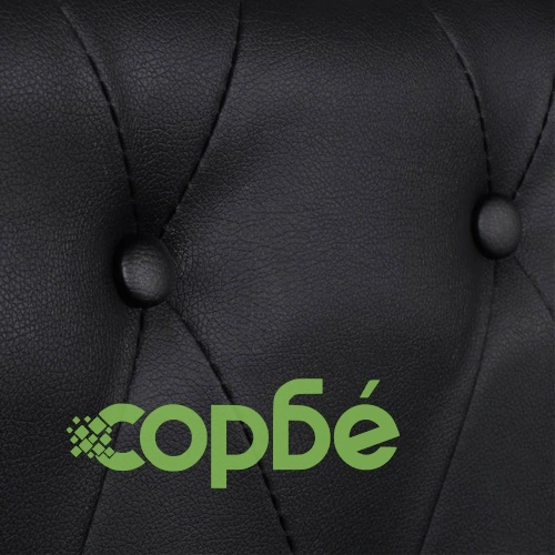 Честърфийлд 3-местен диван изкуствена кожа черен   ➤ топ цена ➤ sorbe.bg