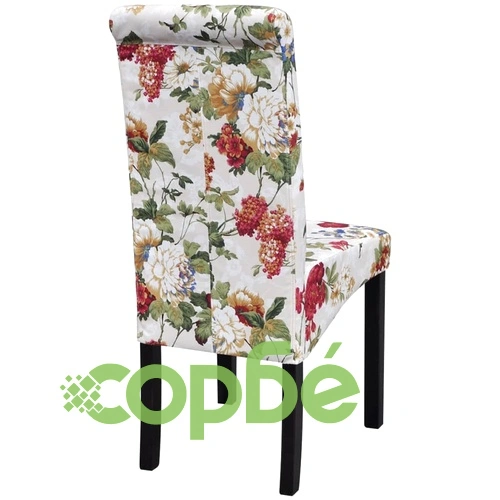 Трапезни столове, 4 бр, многоцветни, текстил ➤ топ цена ➤ sorbe.bg