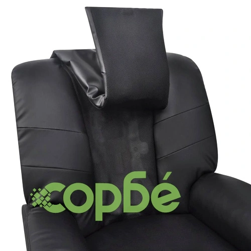 Шиацу масажен стол, черен, изкуствена кожа ➤ топ цена ➤ sorbe.bg