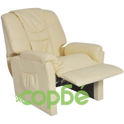 Шиацу масажен стол, кремавобял, изкуствена кожа ➤ топ цена ➤ sorbe.bg