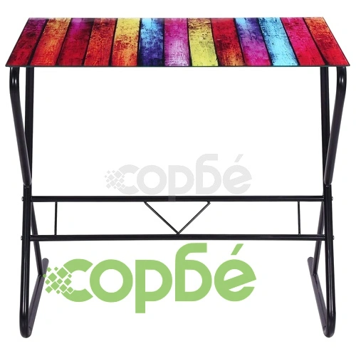 Стъклено бюро с мотив на дъга ➤ топ цена ➤ sorbe.bg