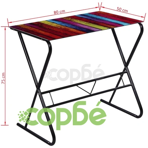 Стъклено бюро с мотив на дъга ➤ топ цена ➤ sorbe.bg