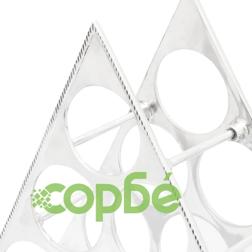 Алуминиев стелаж за вино за 6 бутилки, сребрист  ➤ топ цена ➤ sorbe.bg