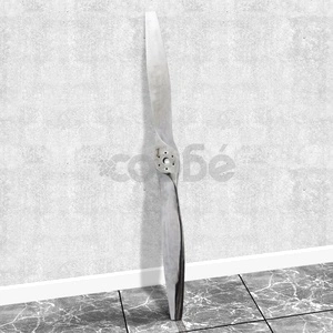 Декоративна алуминиева перка на самолет, за стена, сребриста, 182 cм