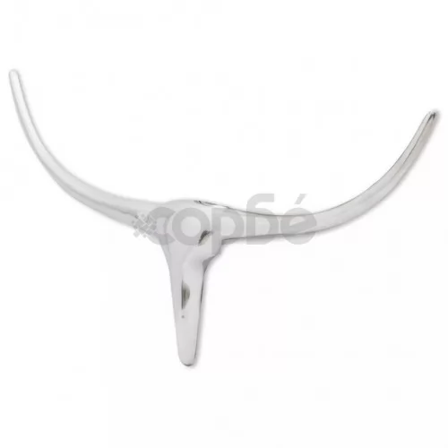 Декоративна алуминиева глава на бик за стена, сребриста, 62 см ➤ топ цена ➤ sorbe.bg