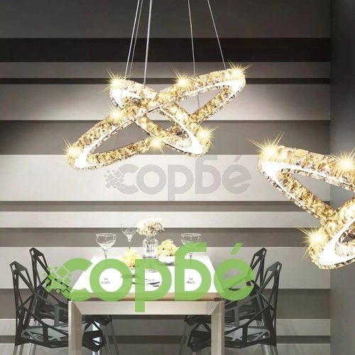 Кристален LED полилей с два пръстена 23,6 W ➤ топ цена ➤ sorbe.bg