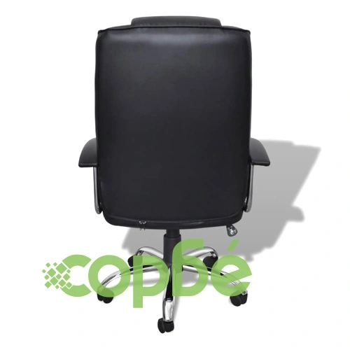 Луксозен кожен офис стол, регулируем, въртящ се, черен ➤ топ цена ➤ sorbe.bg