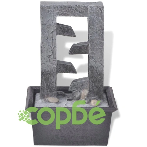 Вътрешен фонтан с LED осветление, полирезин ➤ топ цена ➤ sorbe.bg