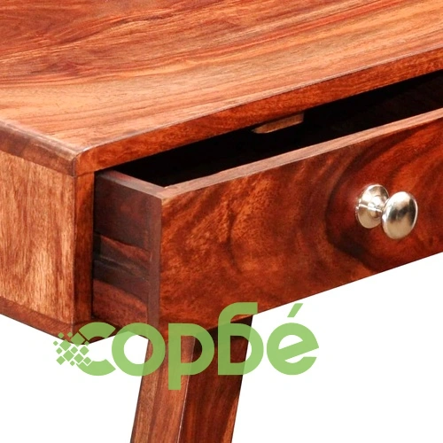 Конзолна маса с 3 чекмеджета, 76 см, акация масив ➤ топ цена ➤ sorbe.bg