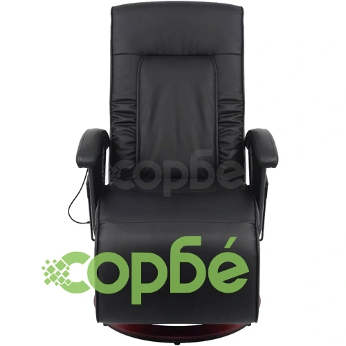 Шиацу масажен стол, черен, изкуствена кожа ➤ топ цена ➤ sorbe.bg