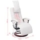 Шиацу масажен стол, бял, изкуствена кожа