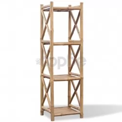 Бамбуков квадратен стелаж, 4 рафта