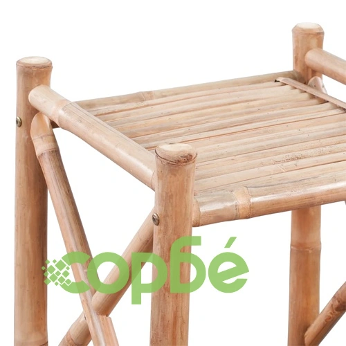 4-етажна квадратна бамбукова етажерка ➤ топ цена ➤ sorbe.bg