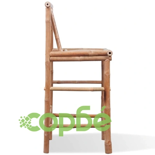 Бар табуретки, 2 бр, бамбук ➤ топ цена ➤ sorbe.bg