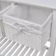 Страничен шкаф за съхранение, бял