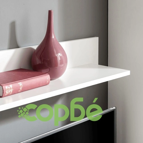 4 броя бели лъскави шкафове за ТВ комплект с LED осветление ➤ топ цена ➤ sorbe.bg