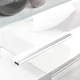 4 броя бели лъскави шкафове за ТВ комплект с LED осветление