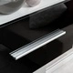 4 броя черни лъскави шкафове за ТВ комплект с LED осветление