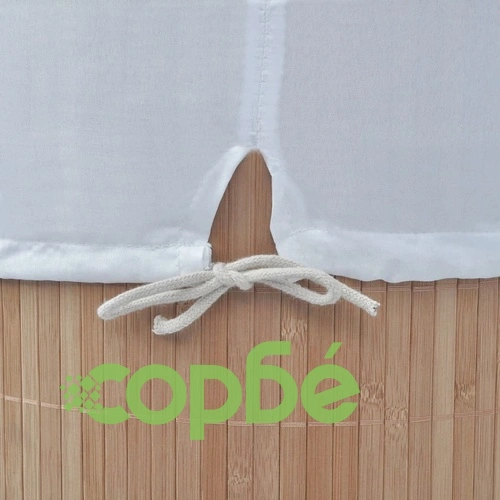 Бамбуков кош за пране, овален, натурален цвят ➤ топ цена ➤ sorbe.bg