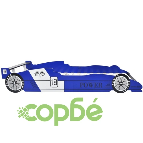 детско легло състезателна кола 90 х 200 см, син цвят ➤ топ цена ➤ sorbe.bg