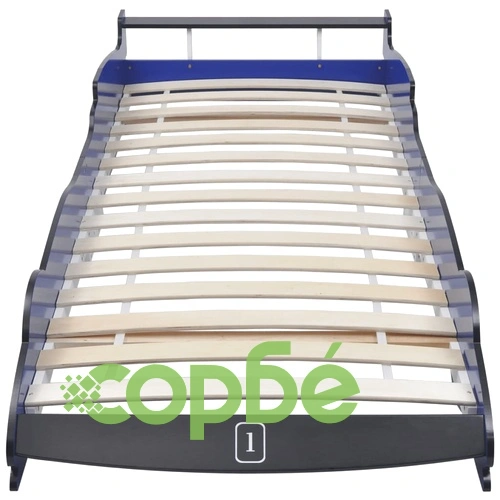 детско легло състезателна кола 90 х 200 см, син цвят ➤ топ цена ➤ sorbe.bg