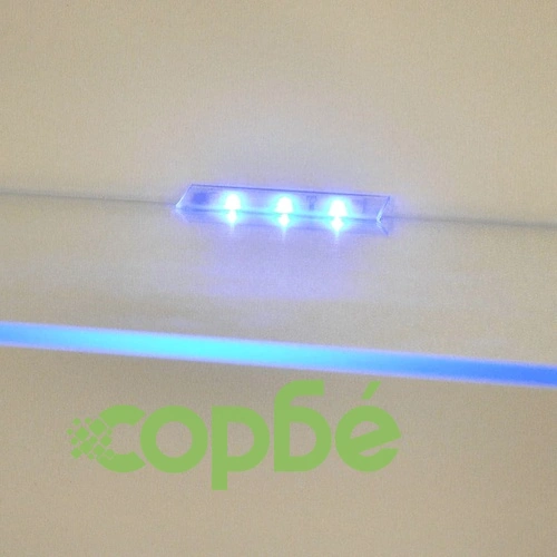 7 броя гланцирани бели шкафове за ТВ комплект с LED, 250 см, бели ➤ топ цена ➤ sorbe.bg