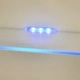 7 броя гланцирани бели шкафове за ТВ комплект с LED, 250 см, бели