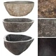 Мивка от речен камък, овална, (37-46)x(29-36) см