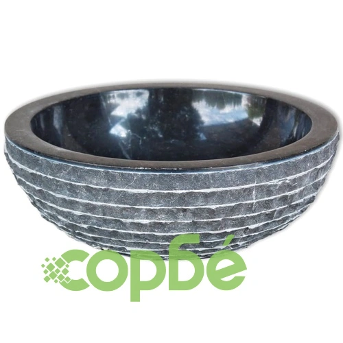 Мивка, мрамор, 40 см, черна ➤ топ цена ➤ sorbe.bg