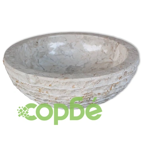 Мивка, мрамор, 40 см, кремава ➤ топ цена ➤ sorbe.bg