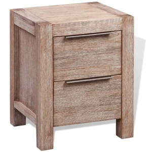 Нощно шкафче, твърдо полирано акациево дърво 42x45x58 cм