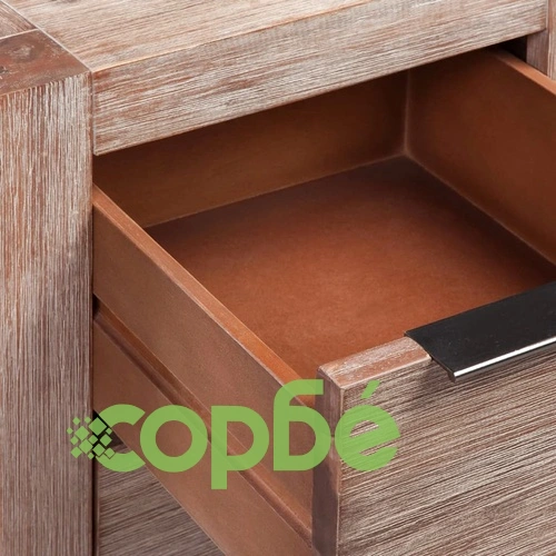 Нощно шкафче, твърдо полирано акациево дърво 42x45x58 cм ➤ топ цена ➤ sorbe.bg